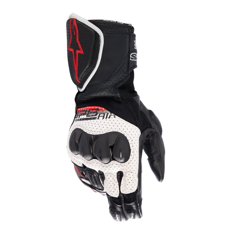 Guanti da moto Alpinestars SP-8 Air bianco-nero-rosso