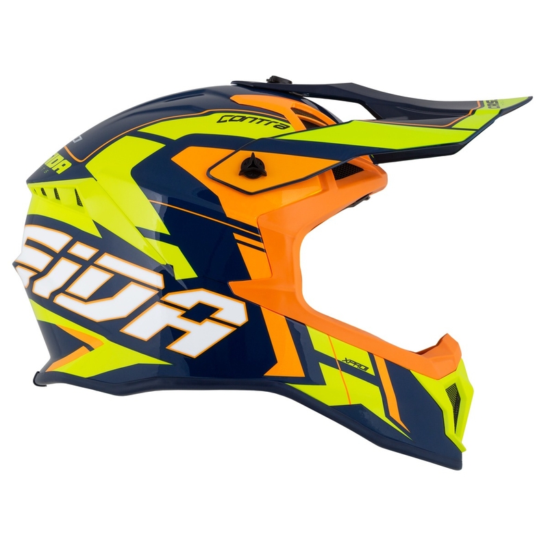 Casco da motocross Cassida Cross Pro 2 Contra fluo giallo-arancio-blu