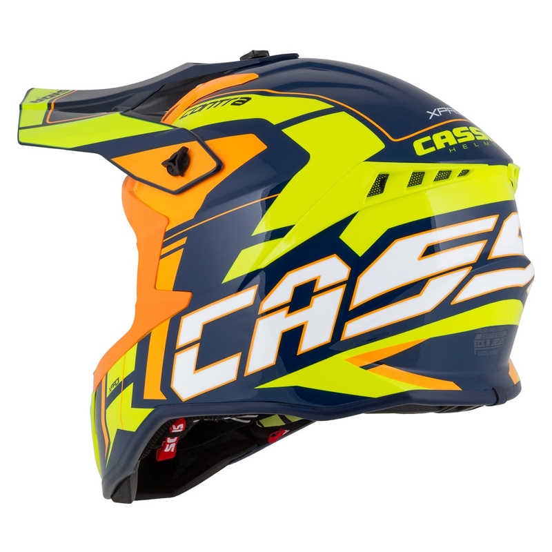 Casco da motocross Cassida Cross Pro 2 Contra fluo giallo-arancio-blu