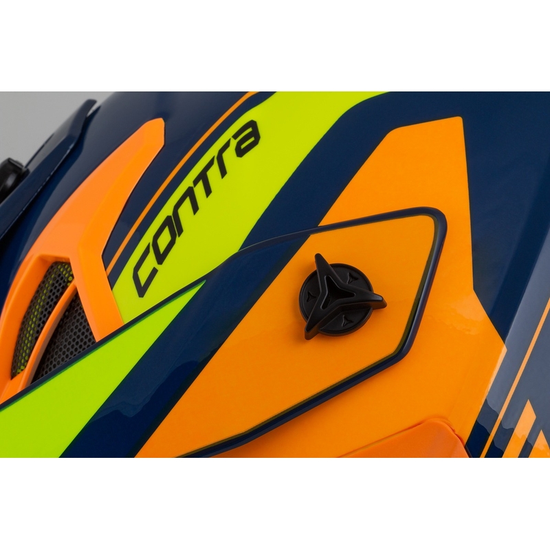 Casco da motocross Cassida Cross Pro 2 Contra fluo giallo-arancio-blu
