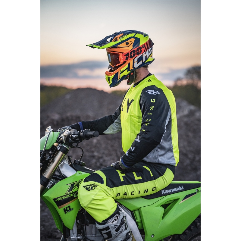 Casco da motocross Cassida Cross Pro 2 Contra fluo giallo-arancio-blu