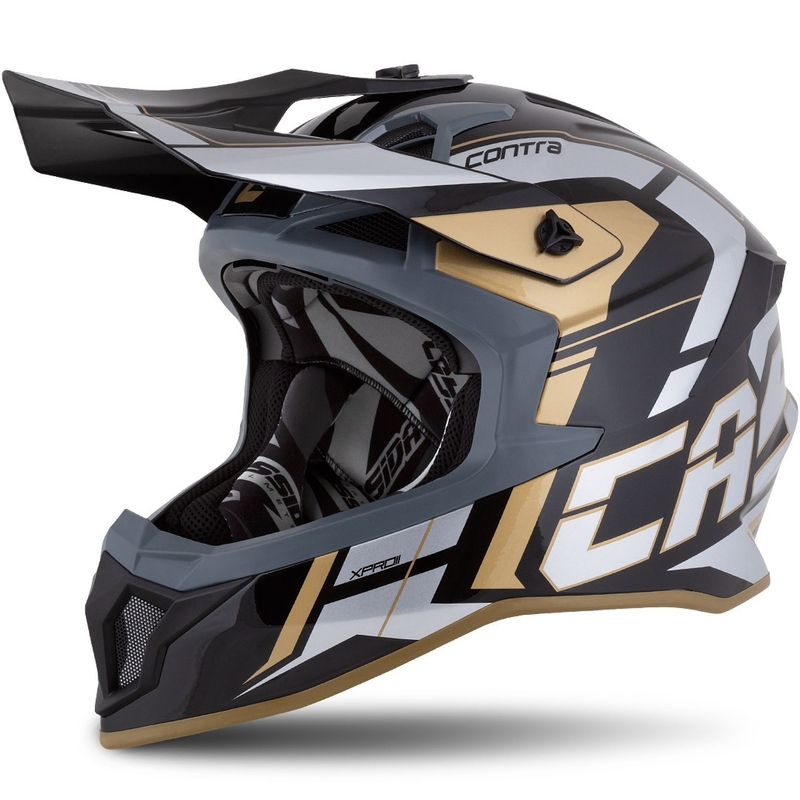 Cassida Cross Pro 2 Contra Casco Motocross oro perla grigio nero
