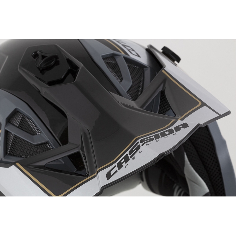 Cassida Cross Pro 2 Contra Casco Motocross oro perla grigio nero