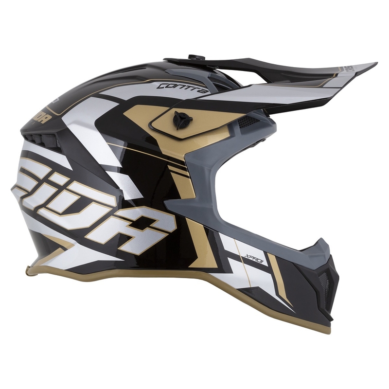 Cassida Cross Pro 2 Contra Casco Motocross oro perla grigio nero