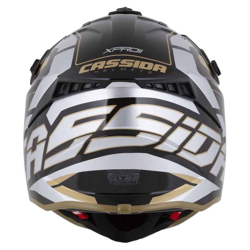 Cassida Cross Pro 2 Contra Casco Motocross oro perla grigio nero