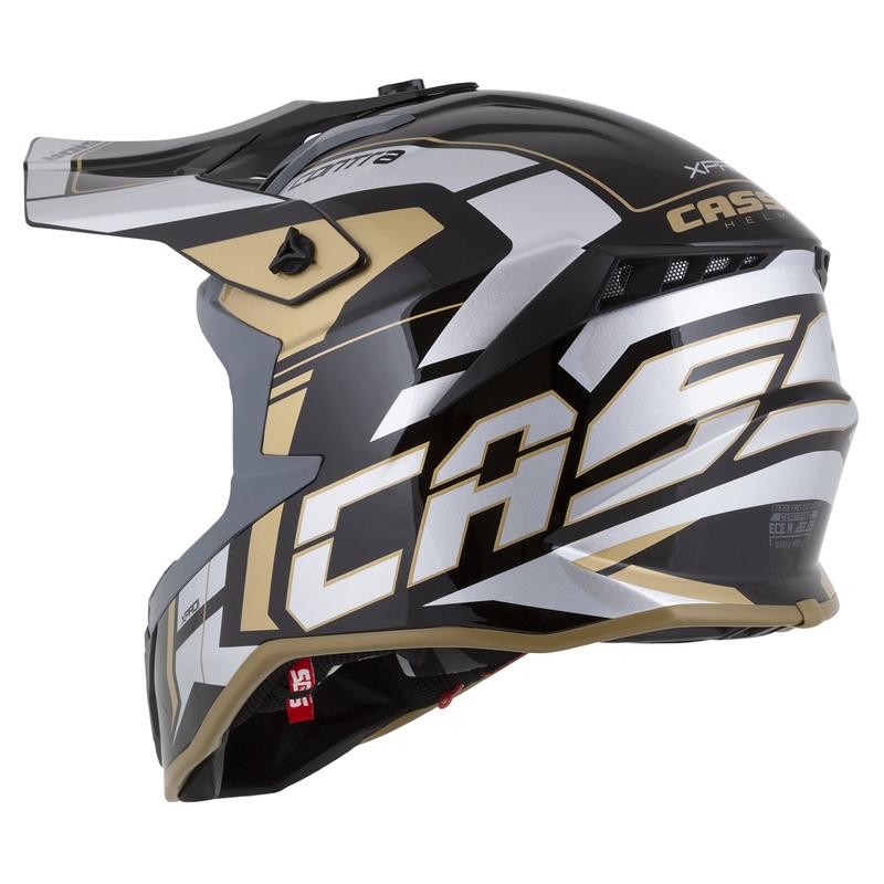 Cassida Cross Pro 2 Contra Casco Motocross oro perla grigio nero