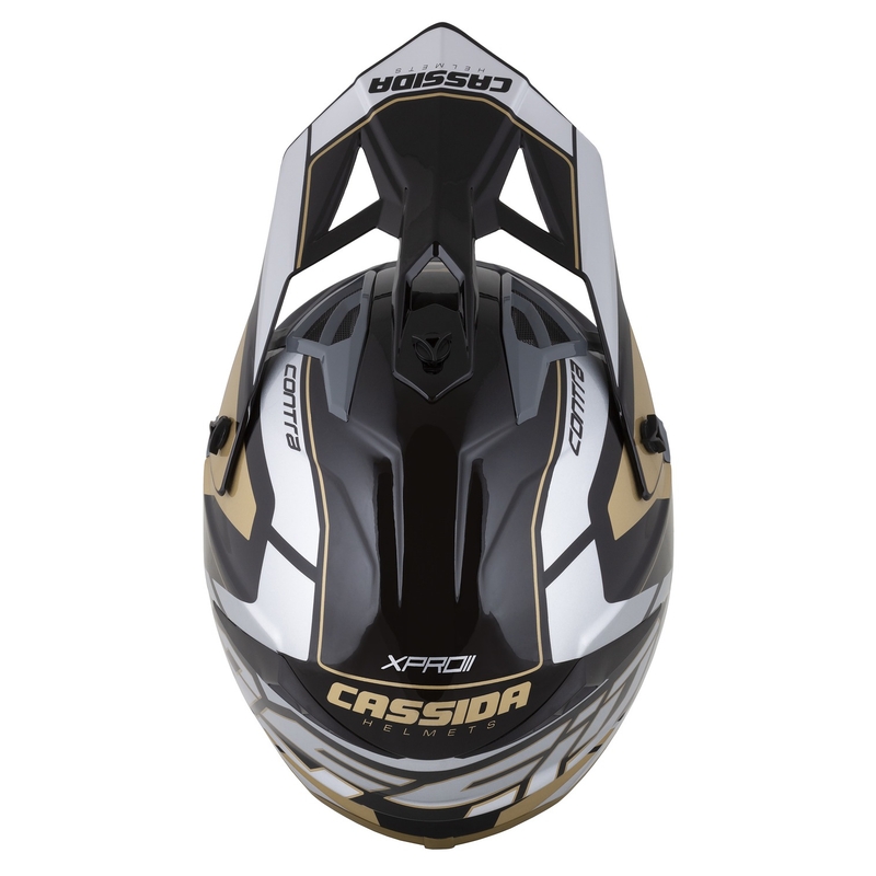 Cassida Cross Pro 2 Contra Casco Motocross oro perla grigio nero