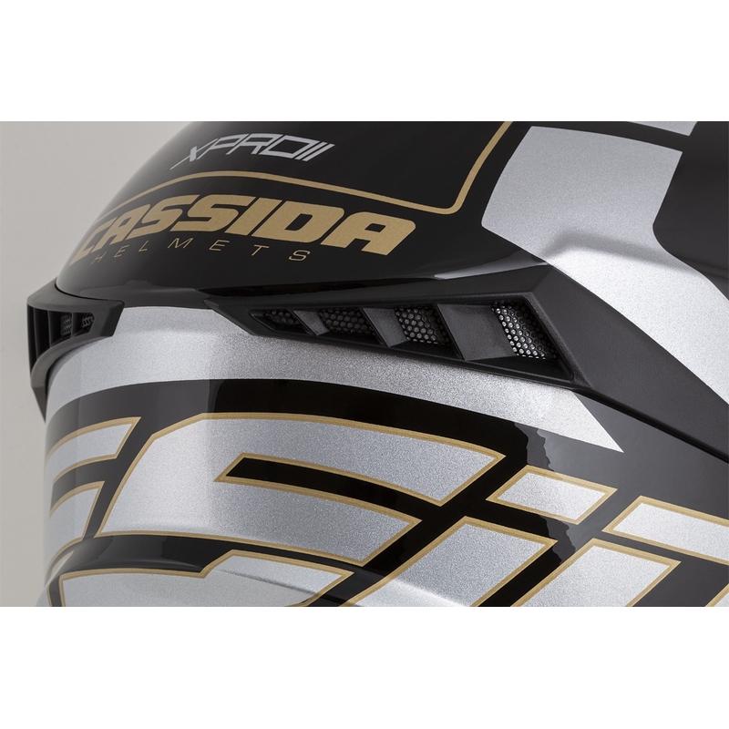 Cassida Cross Pro 2 Contra Casco Motocross oro perla grigio nero