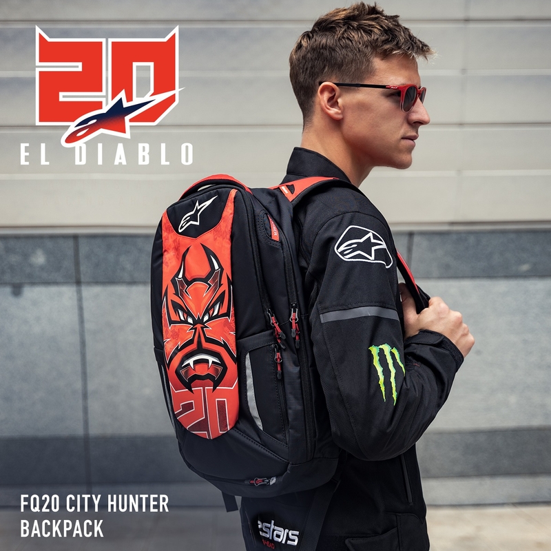 Zaino Alpinestars City Hunter FQ20 2024 nero-rosso-bianco