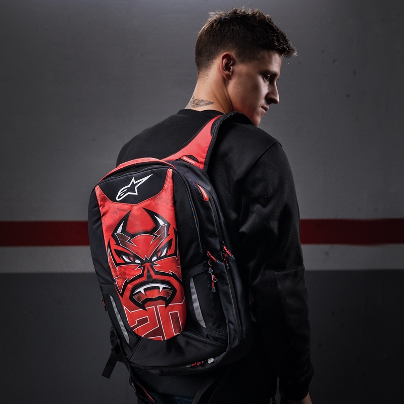 Zaino Alpinestars City Hunter FQ20 2024 nero-rosso-bianco