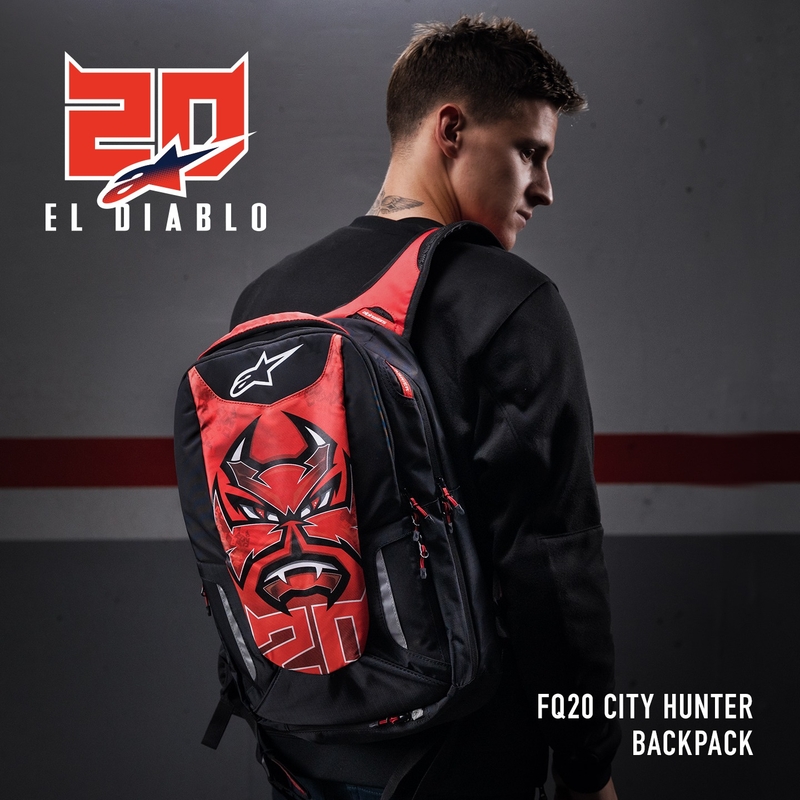 Zaino Alpinestars City Hunter FQ20 2024 nero-rosso-bianco