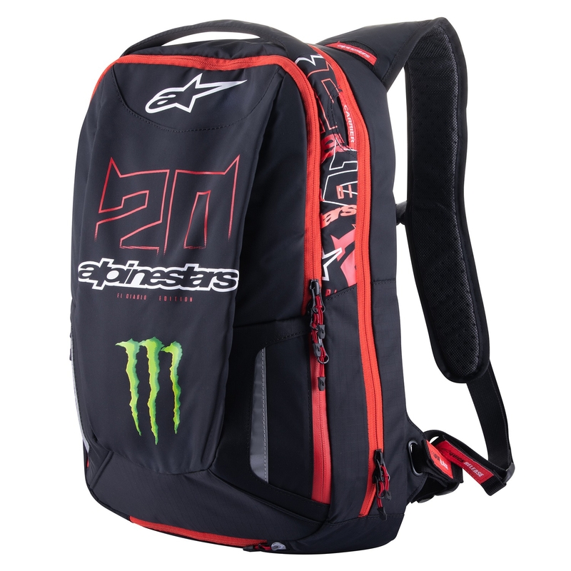 Zaino Alpinestars City Hunter Monster FQ20 nero-rosso-bianco-verde