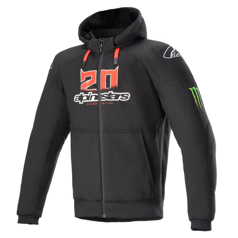 Alpinestars Chrome Ignition Monster FQ20 Giacca moto nero-rosso-bianco-verde