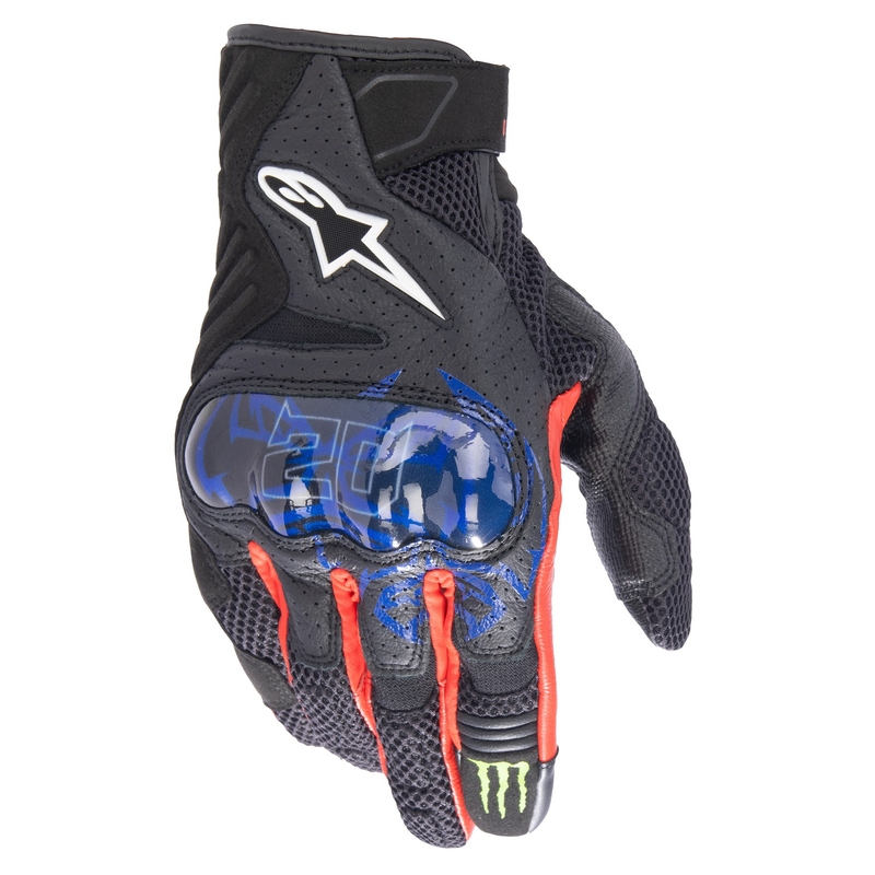 Guanti moto Alpinestars SMX-1 Air 2 Monster FQ20 nero-rosso-blu-bianco-verde