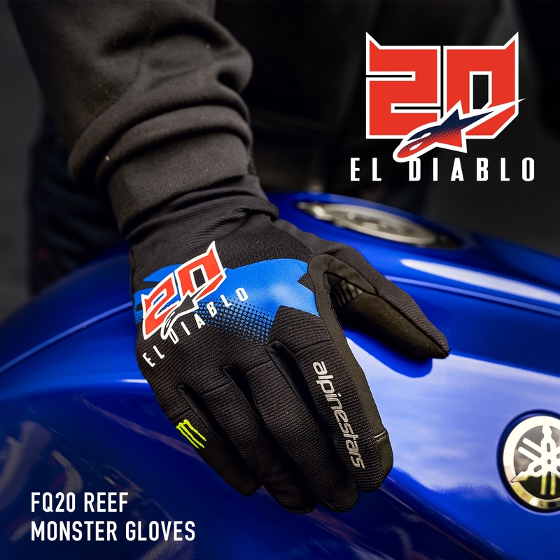 Guanti moto Alpinestars Reef Monster FQ20 nero-rosso-blu-bianco-verde