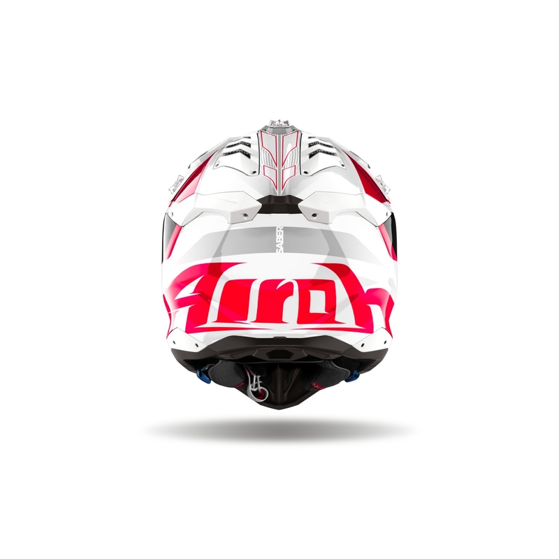 Casco da motocross Airoh Aviator 3 Saber rosso lucido