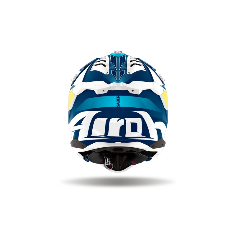 Casco da motocross Airoh Aviator 3 Saber blu opaco