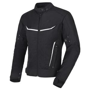 Giacca da moto RSA Runway bianca e nera da donna