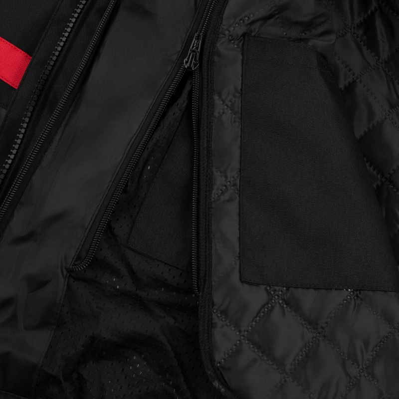 Giacca da moto RSA Storm nero-grigio-giallo fluo