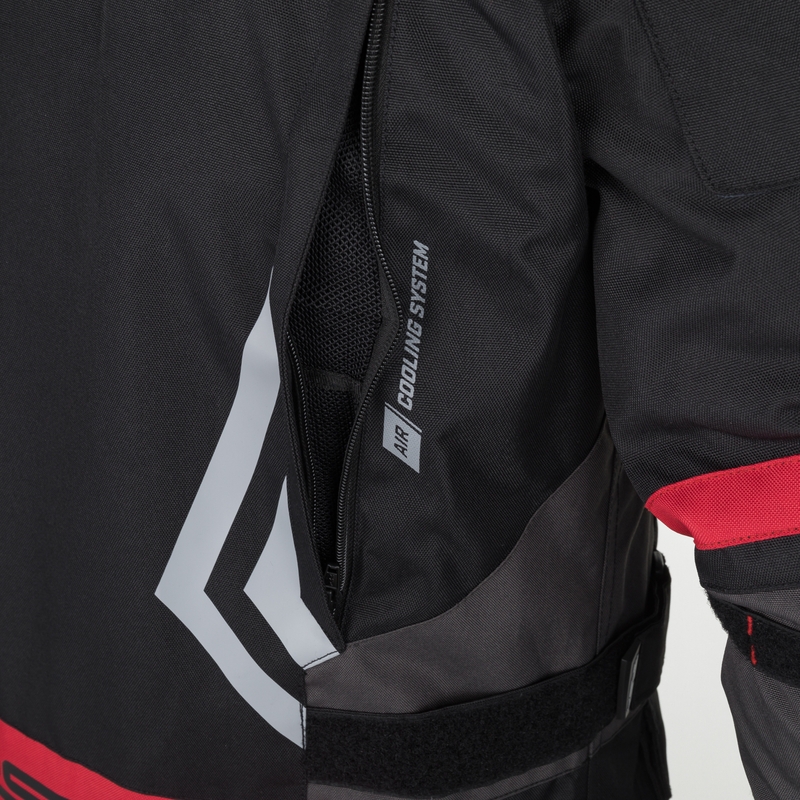 Giacca da moto RSA Storm nero-grigio-giallo fluo