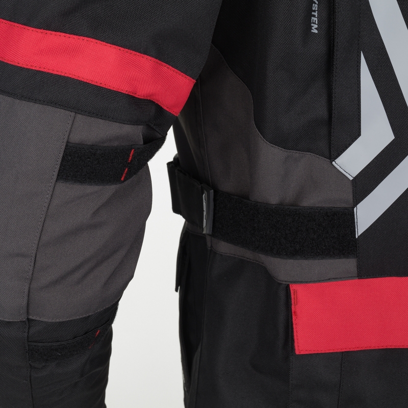 Giacca da moto RSA Storm nero-grigio-giallo fluo