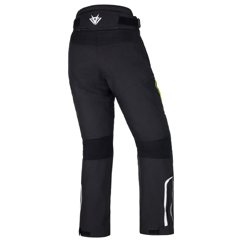 Pantaloni da moto RSA Wasp nero-bianco-giallo fluo da donna