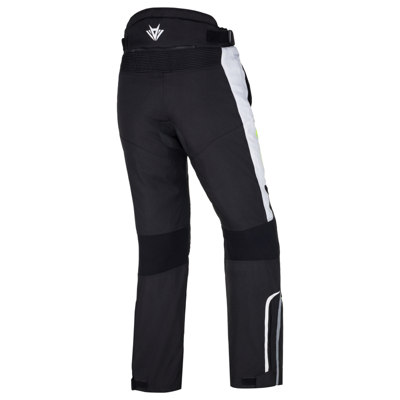 Pantaloni da moto RSA Wasp nero-giallo fluo-bianco da donna