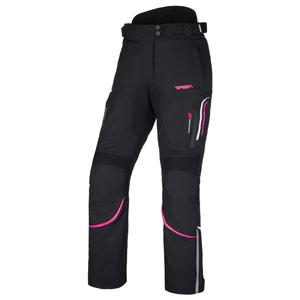 Pantaloni da moto RSA Wasp neri, bianchi e rosa da donna