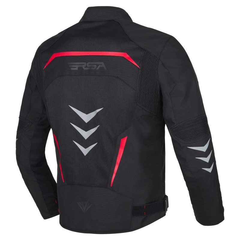 Giacca da moto RSA Runway nero-rosso