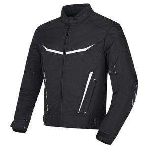 Giacca da moto RSA Runway bianca e nera