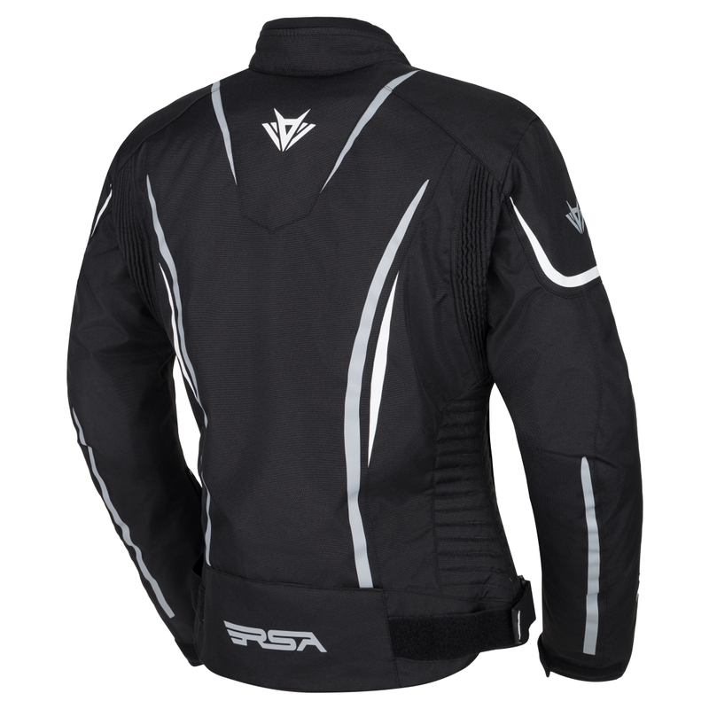Giacca da moto RSA Wasp nero-grigio-bianco da donna