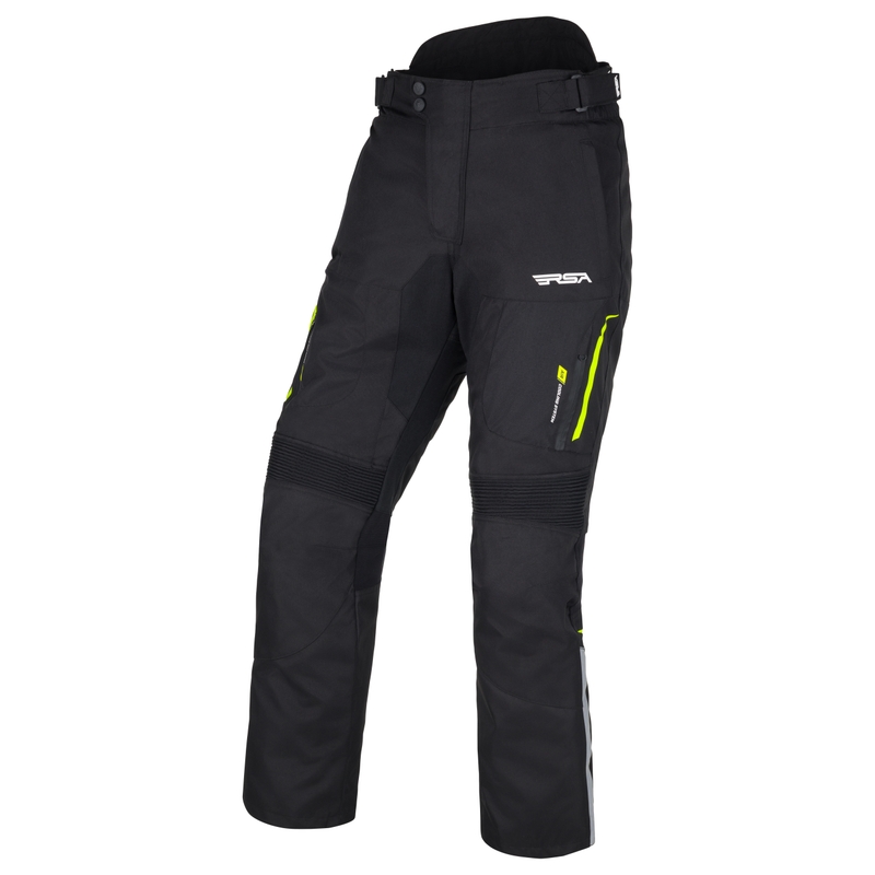 Pantaloni moto RSA Wasp nero-bianco-giallo fluo