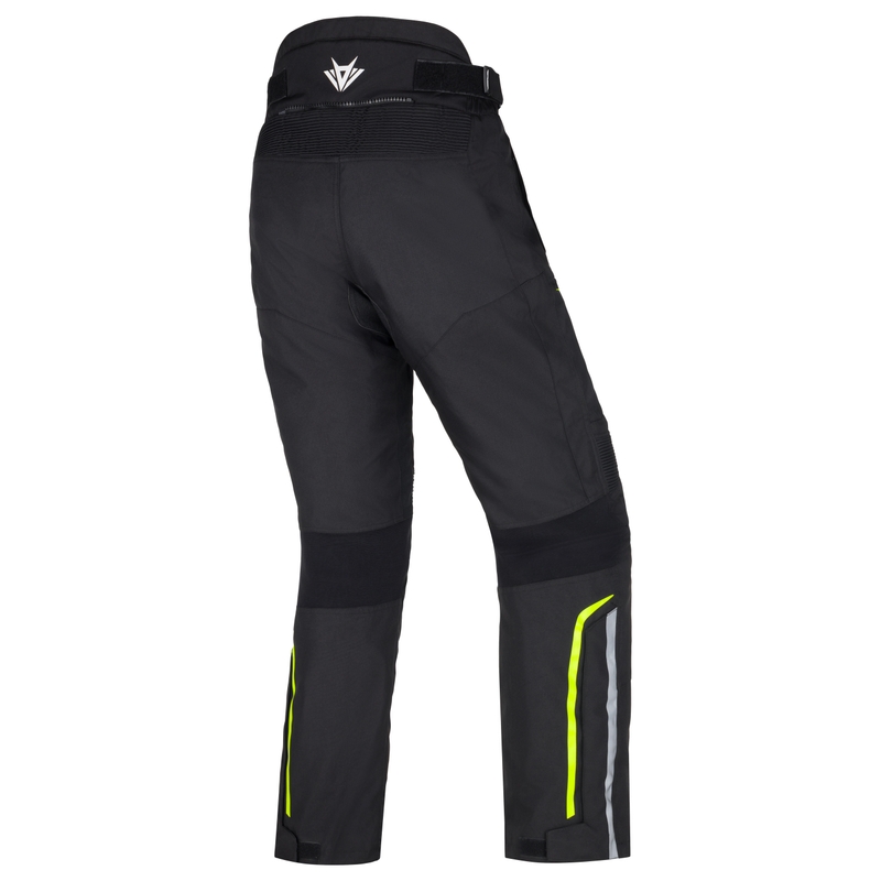 Pantaloni moto RSA Wasp nero-bianco-giallo fluo