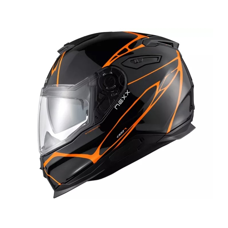Casco moto integrale Nexx Y.100 B-SIDE nero-arancio Saldi