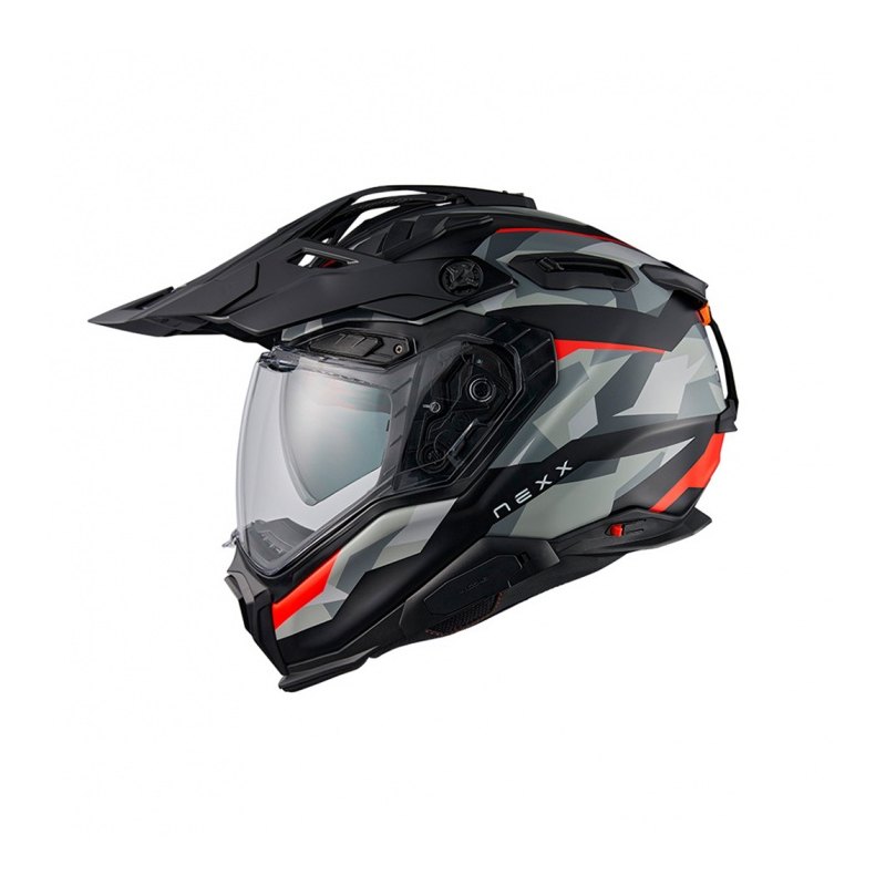 Casco enduro per moto Nexx X.WED3 Trailmania grigio-rosso Saldi