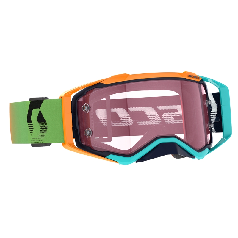 Occhiali da motocross Scott Prospect AMP blu-arancio-rosa