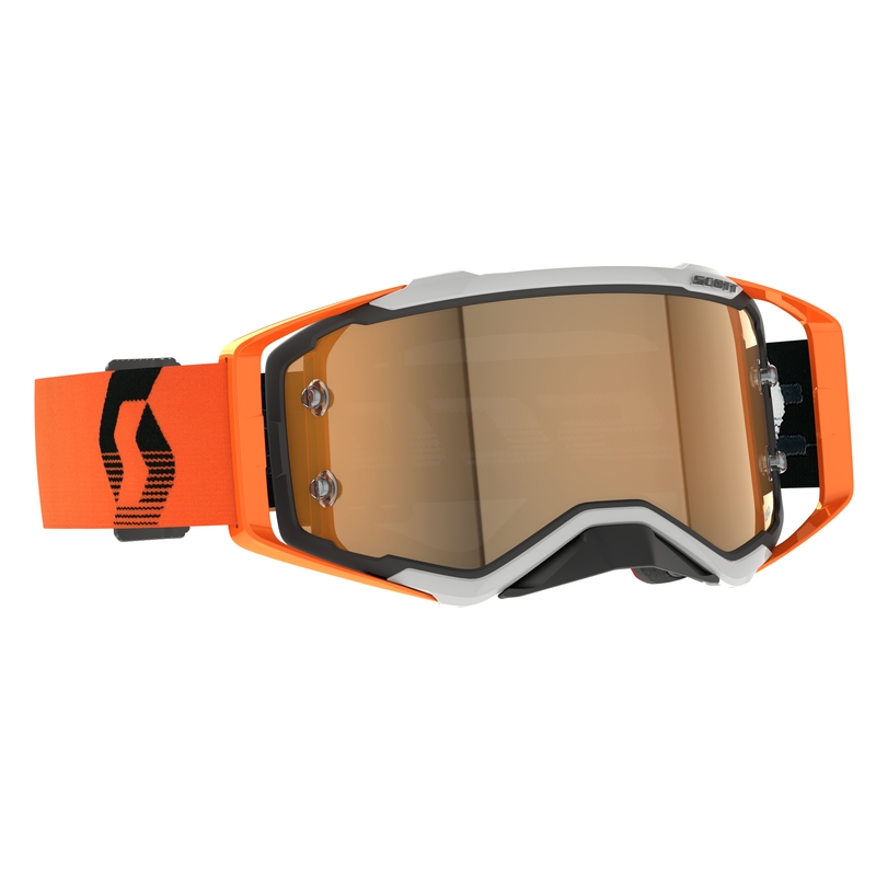 Occhiali da motocross Scott Prospect AMP grigio-arancio-oro