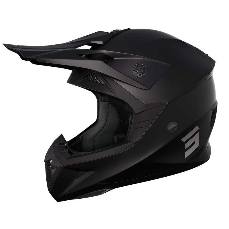 Casco da motocross per bambini Shot Pulse Kid 2.0 nero opaco
