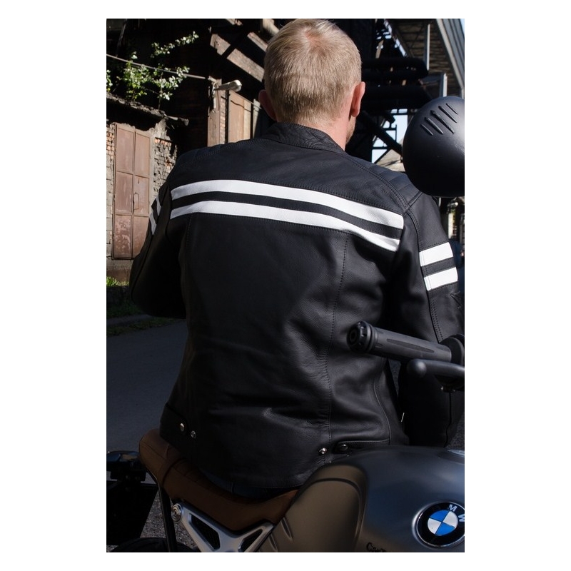 Bunda na motorku Street Racer Block černo-bílá