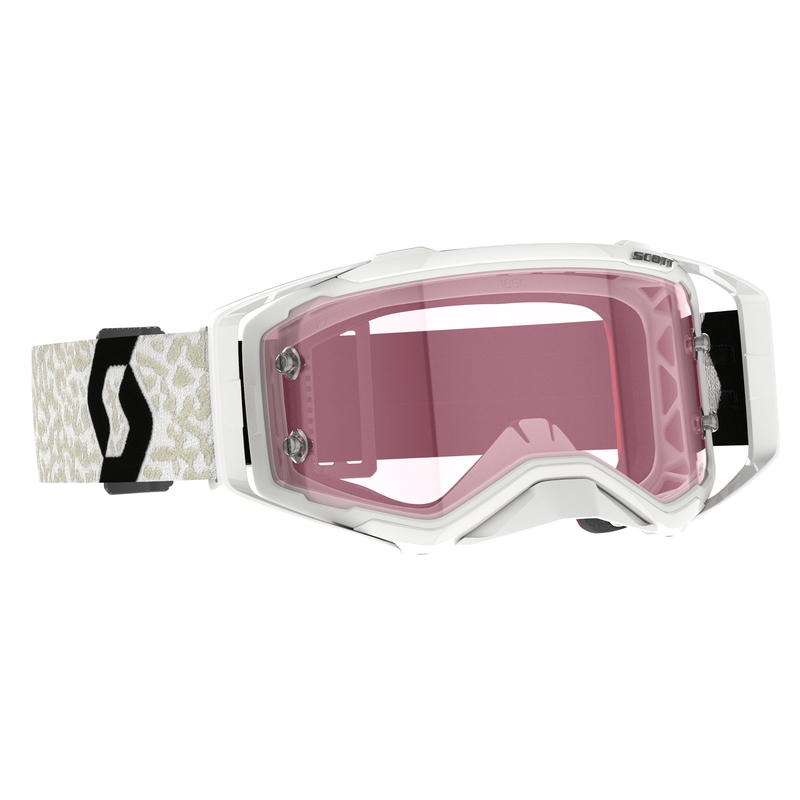 Occhiali da motocross Scott Prospect AMP bianco-nero-rosa