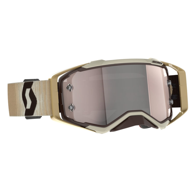 Occhiali da motocross Scott Prospect CH beige-marrone-argento
