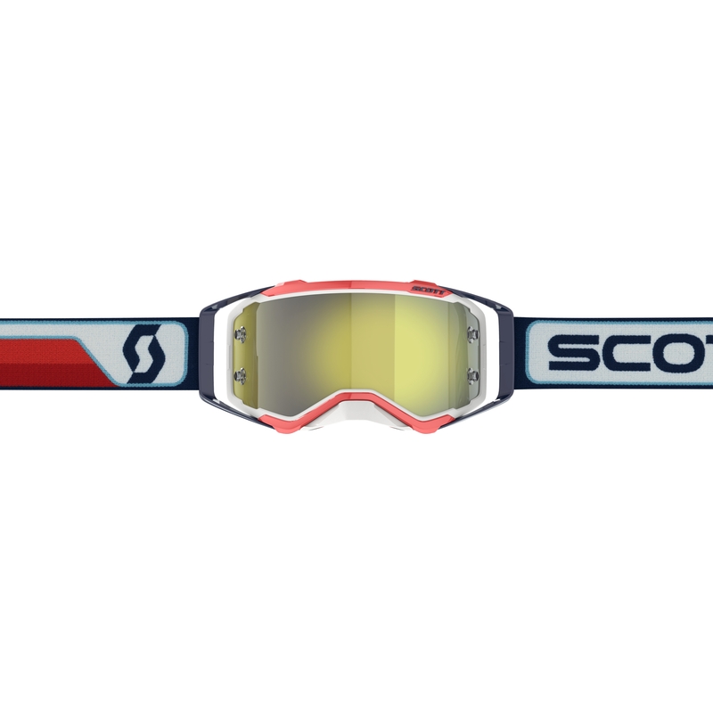 Occhiali da motocross Scott Prospect CH rosso-bianco-giallo