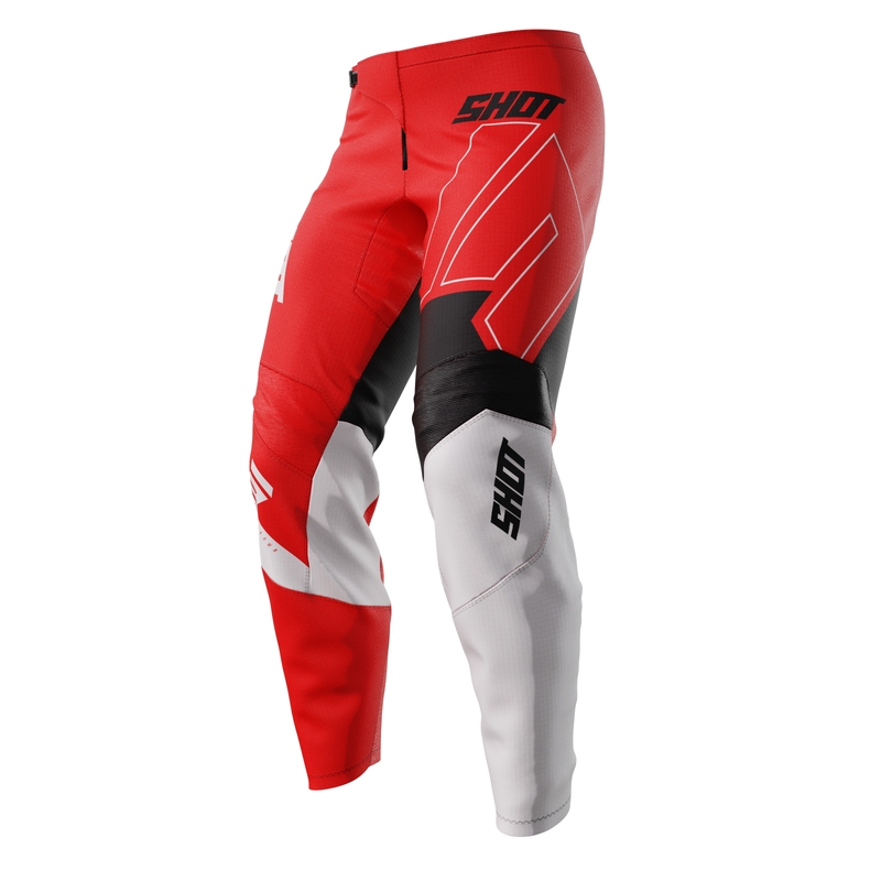 Pantaloni da motocross per bambini Shot Draw Rush Rosso Saldi