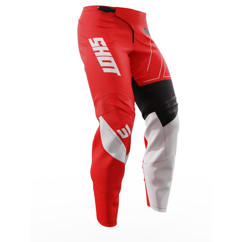 Pantaloni da motocross per bambini Shot Draw Rush Rosso Saldi