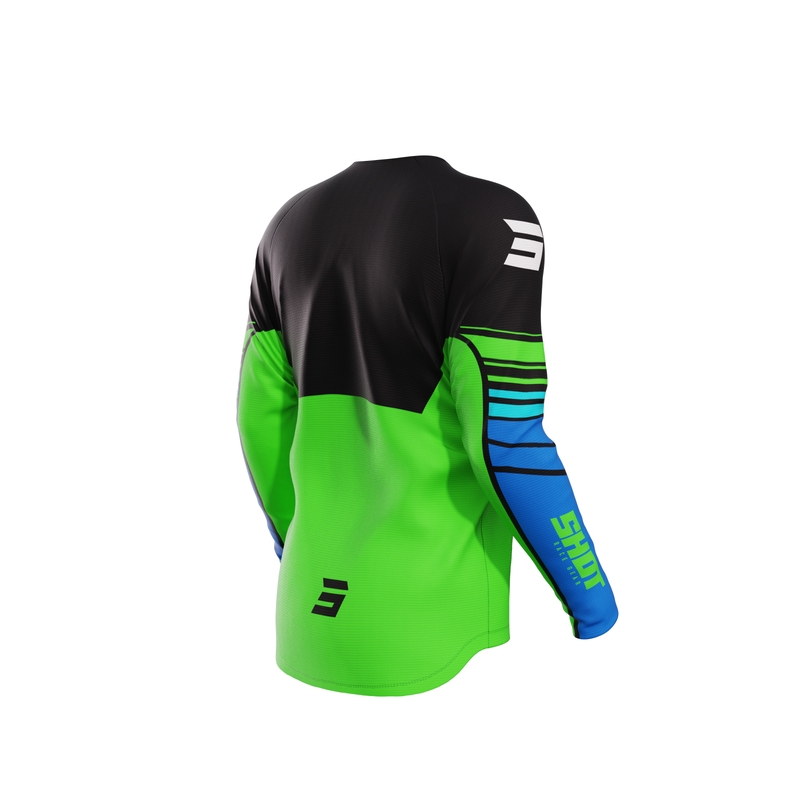 Maglia da motocross da bambino Shot Peak verde Saldi