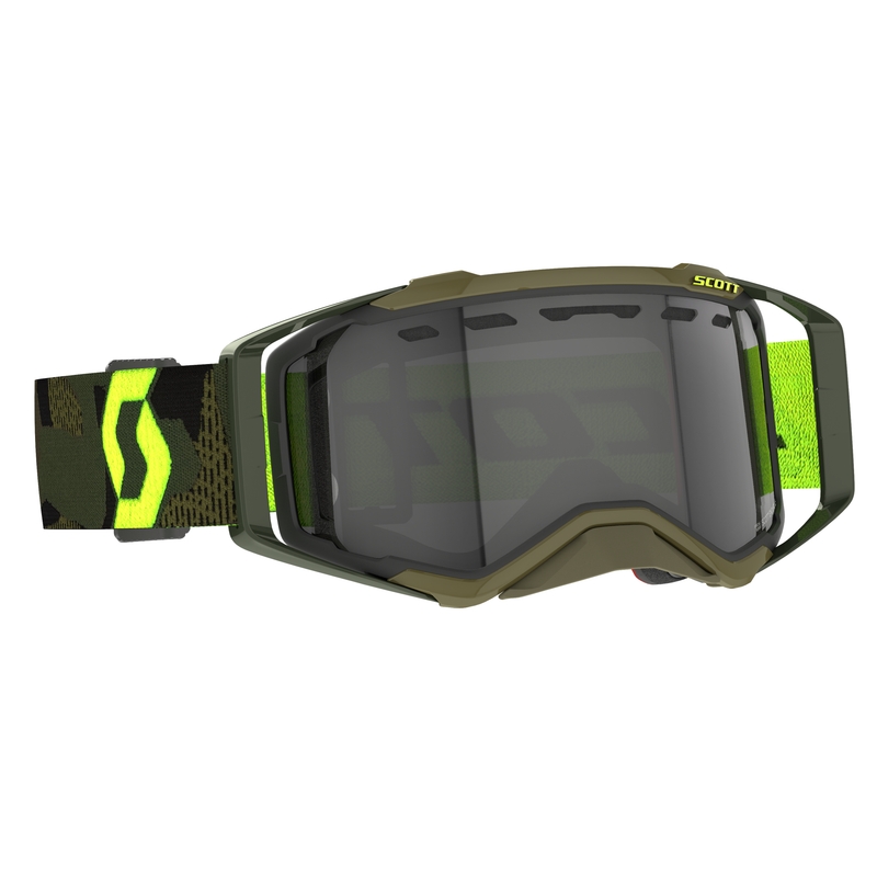 Occhiali da motocross Scott Prospect Enduro LS cachi-giallo fluo-grigio