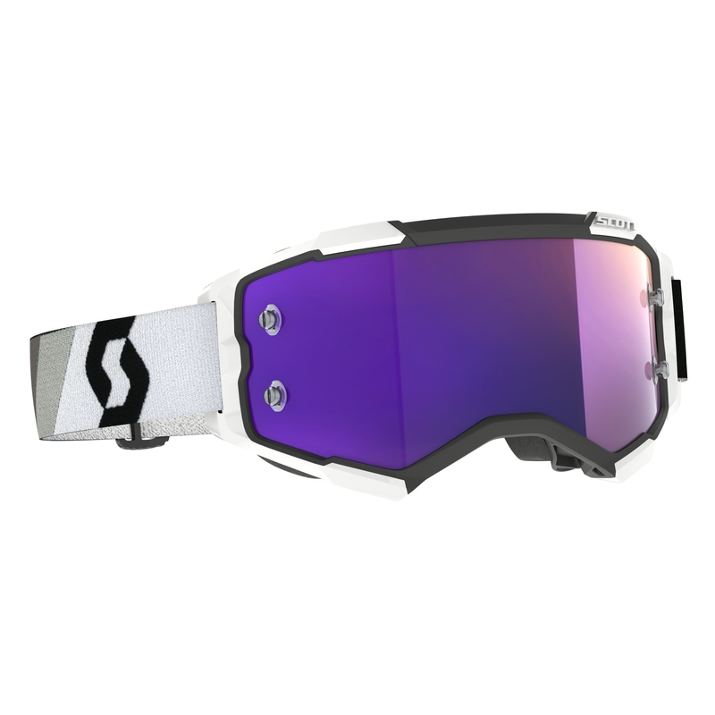 Occhiali da motocross Scott Fury CH Premium nero, bianco e viola