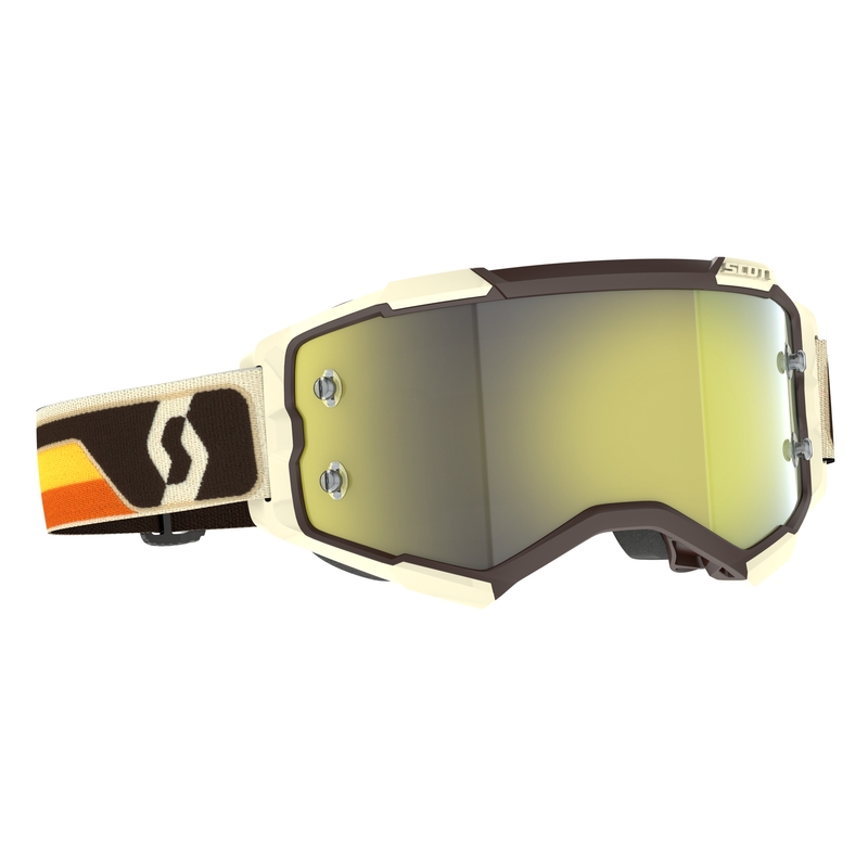 Occhiali da motocross Scott Fury CH marrone-beige-giallo