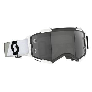 Scott Fury LS Premium Occhiali da motocross nero, bianco e grigio