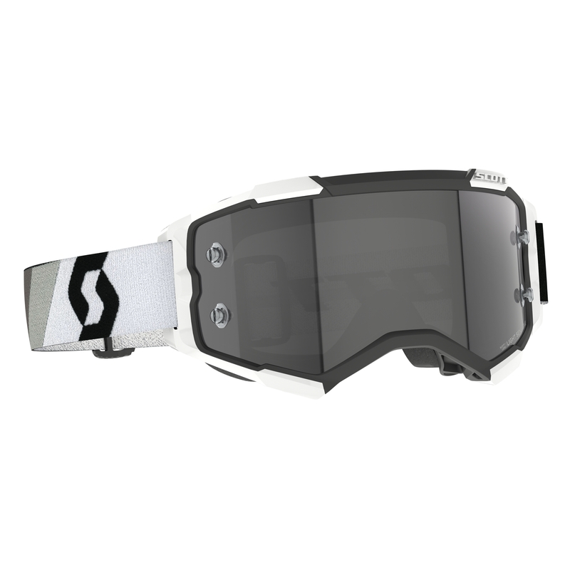 Scott Fury LS Premium Occhiali da motocross nero, bianco e grigio